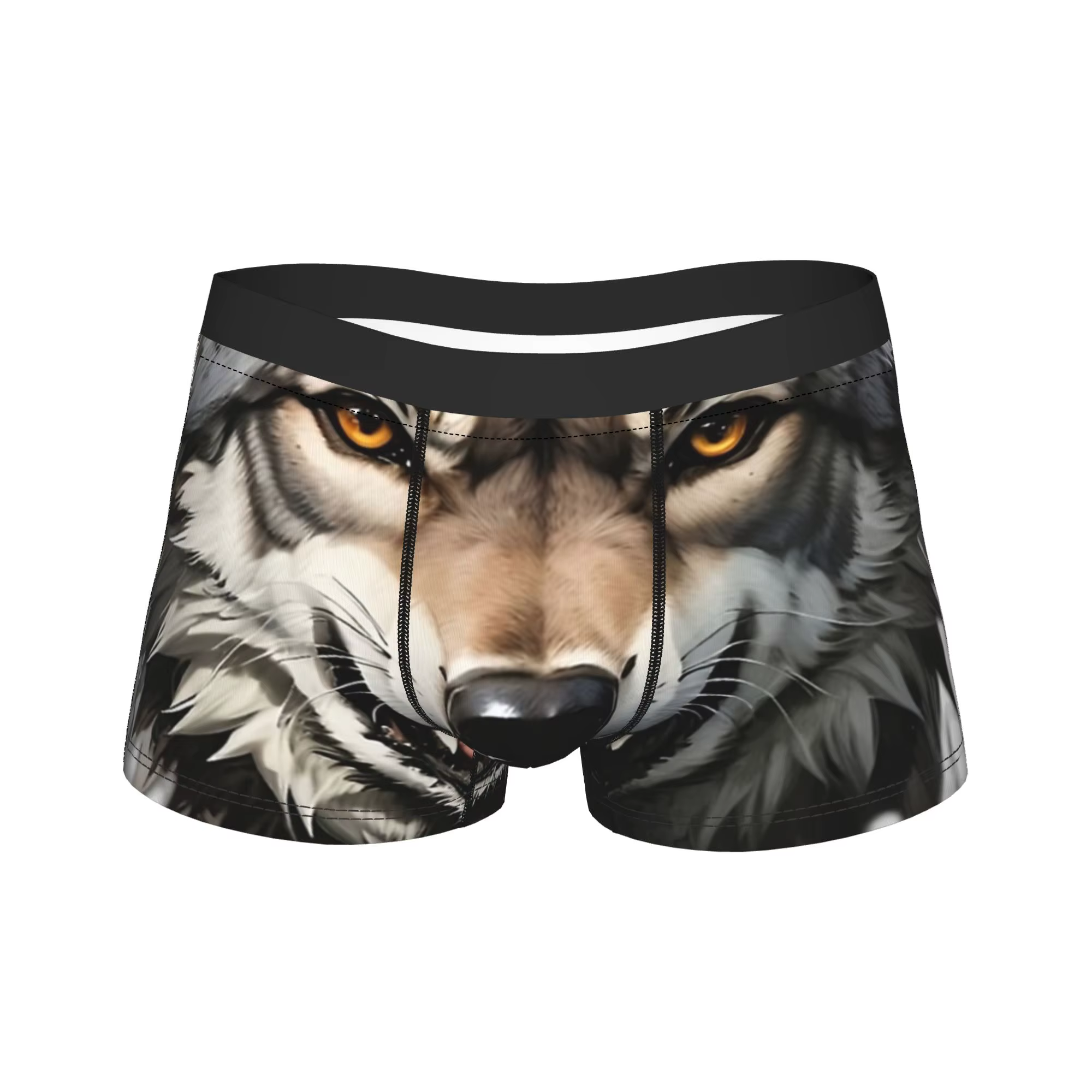 Fierce Wild Wolf hommes sous-vêtements Boxer slips culottes drôle doux caleçons pour Homme S-XXL