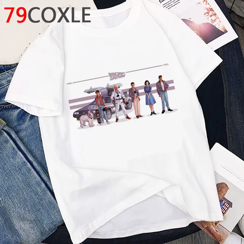 Retour vers le futur T-shirt femmes Kawaii dessin animé T-shirt drôle graphique t-shirts Harajuku Co