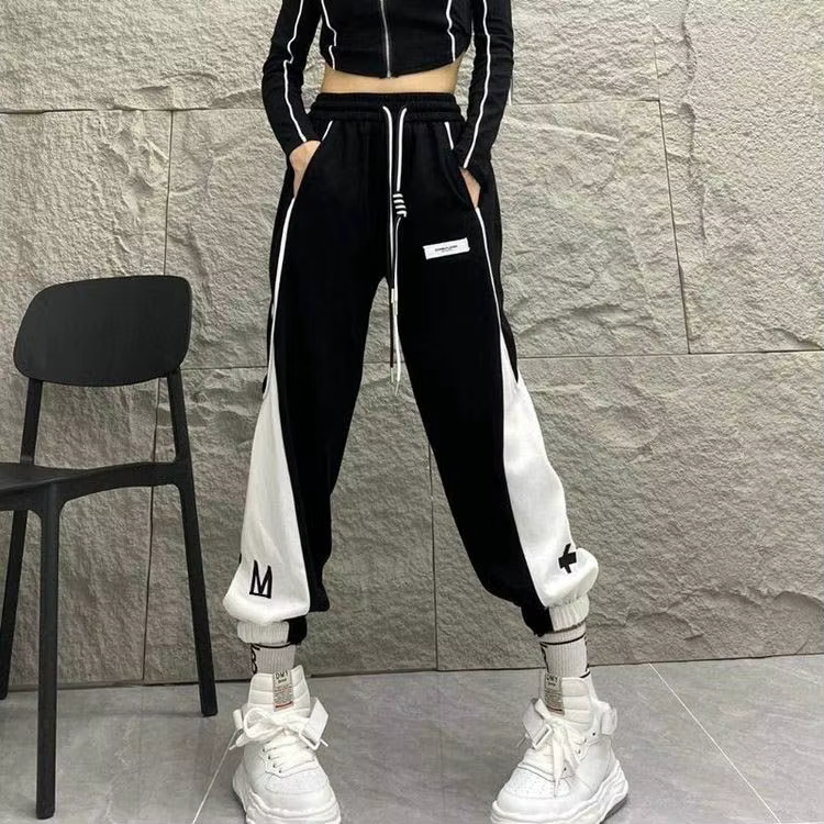 Sarouel femme 2025 Vintage mode élasticité décontracté femme pantalon de sport élégant chaud Trendee