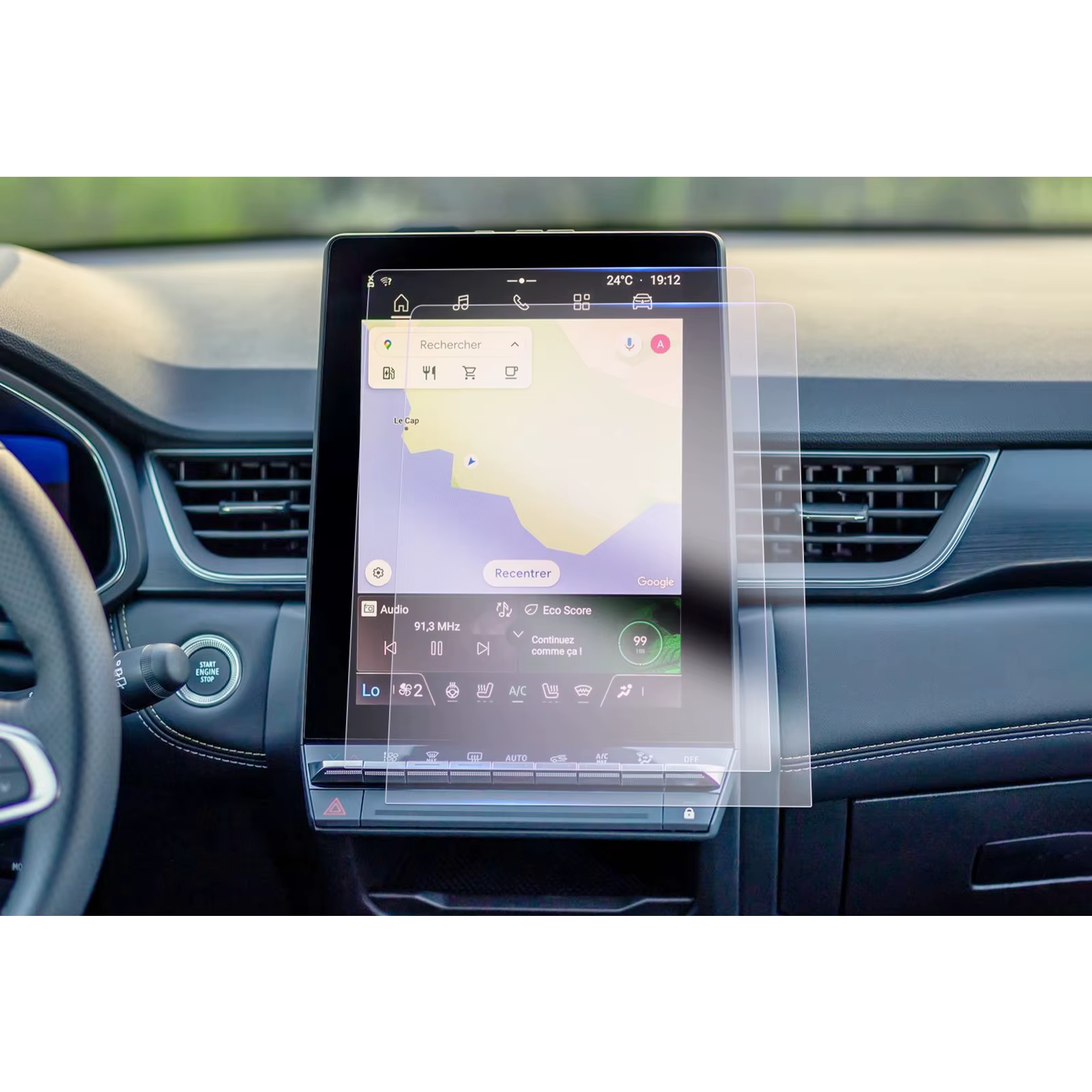 RUIYA pour Renault Captur 2 / Symbioz 2025 2026 Protecteur d'écran nano pour système de navigation a
