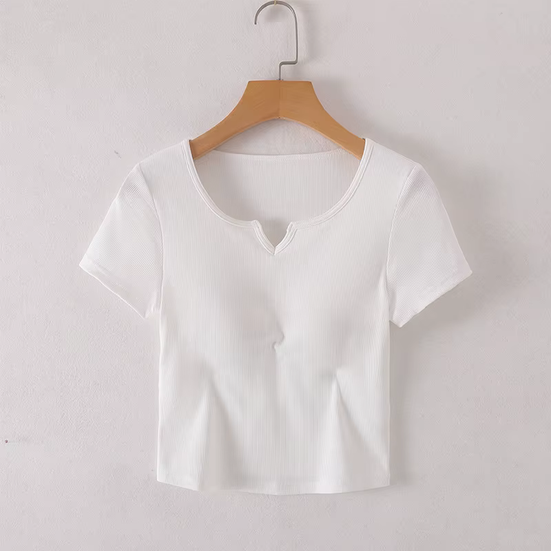 T-shirt à manches courtes pour femmes, élégant, décontracté, coussin de poitrine, vêtements de nuit,