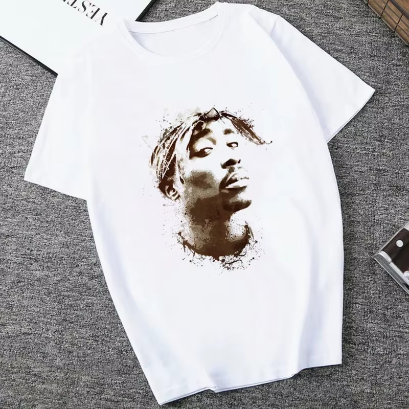 American Ripper Tupac 2pac T-shirt pour femme, Hip Hop T-shirt pour femme, T-shirt d'été à manches c