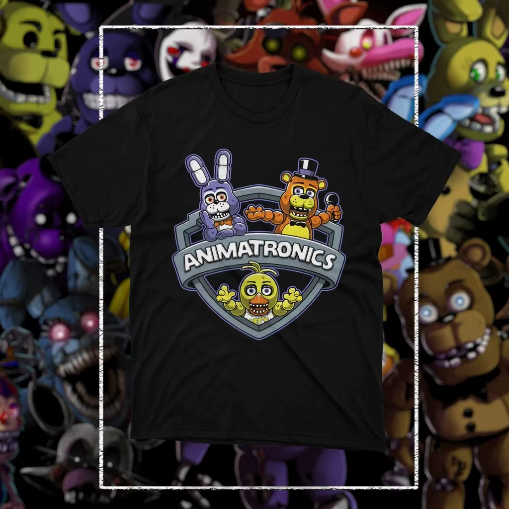 T-shirt graphique Five Nights at Freddy's FNAF, unisexe, col rond, coton, manches courtes, style Y2K