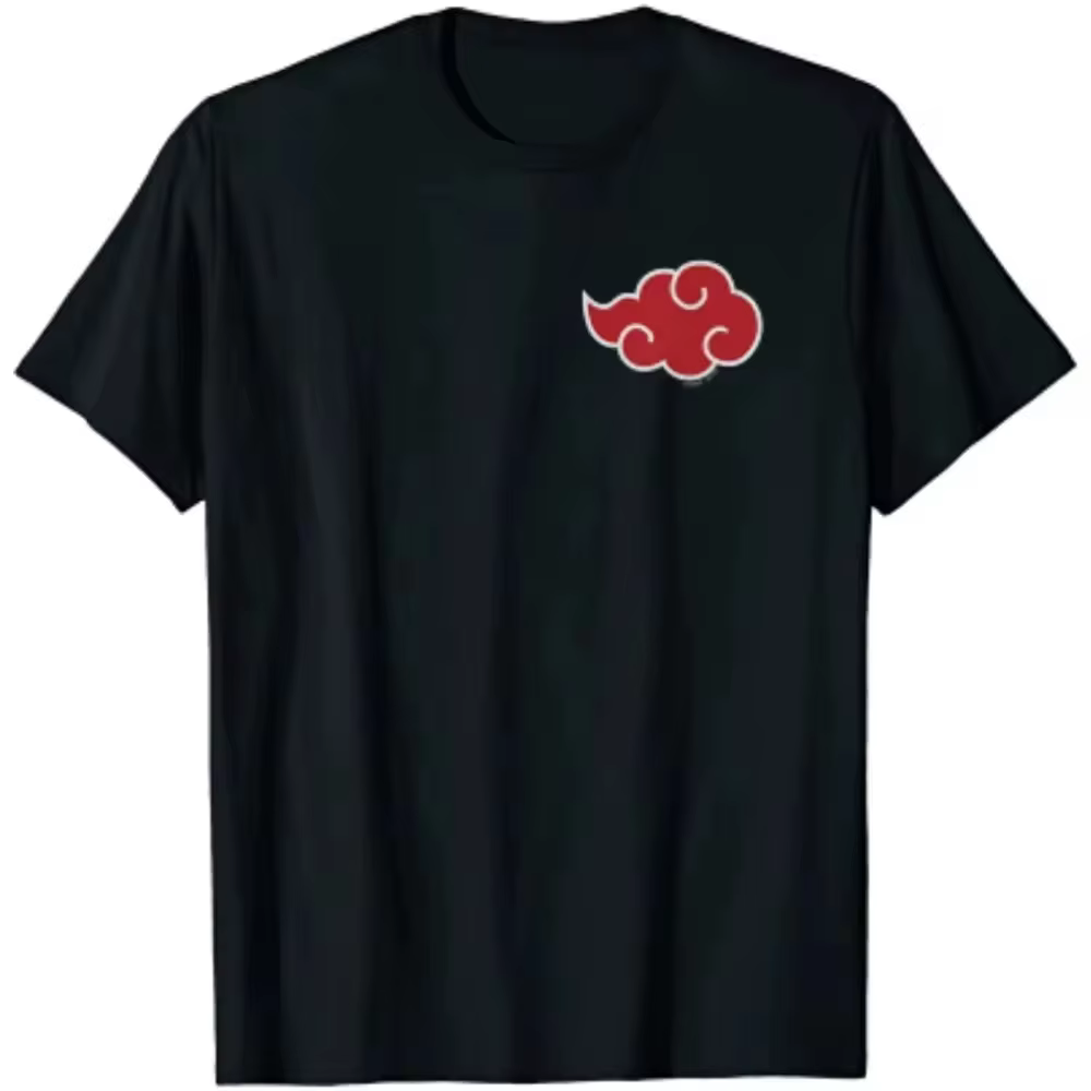 T-shirts pour hommes avec imprimé de symboles de nuages Akatsuki, anime japonais, streetwear, t-shir