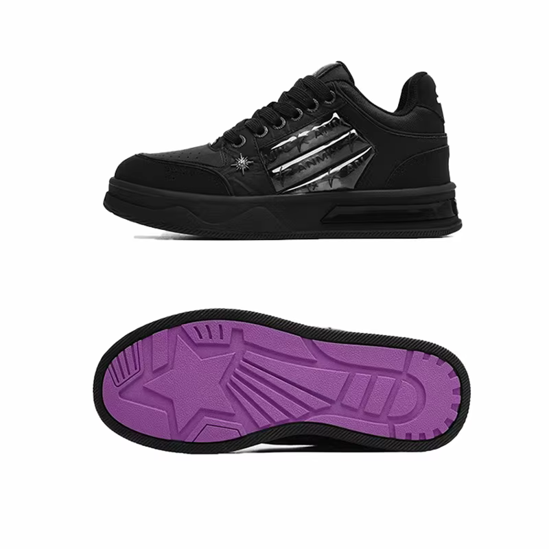 Petit voilier noir étoile conseil chaussures pour hommes nouvelles chaussures de sport en cuir niche