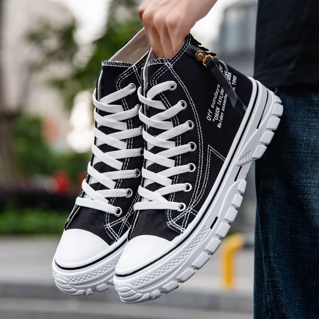 Chaussures montantes en toile pour hommes – Collection été 2025 – Tendance décontractée et polyvalen