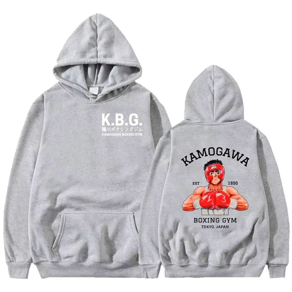Sweat-shirt à capuche Anime Hajime No Ippo Kamogawa Boxing Gym pour femmes et hommes, veste de sport