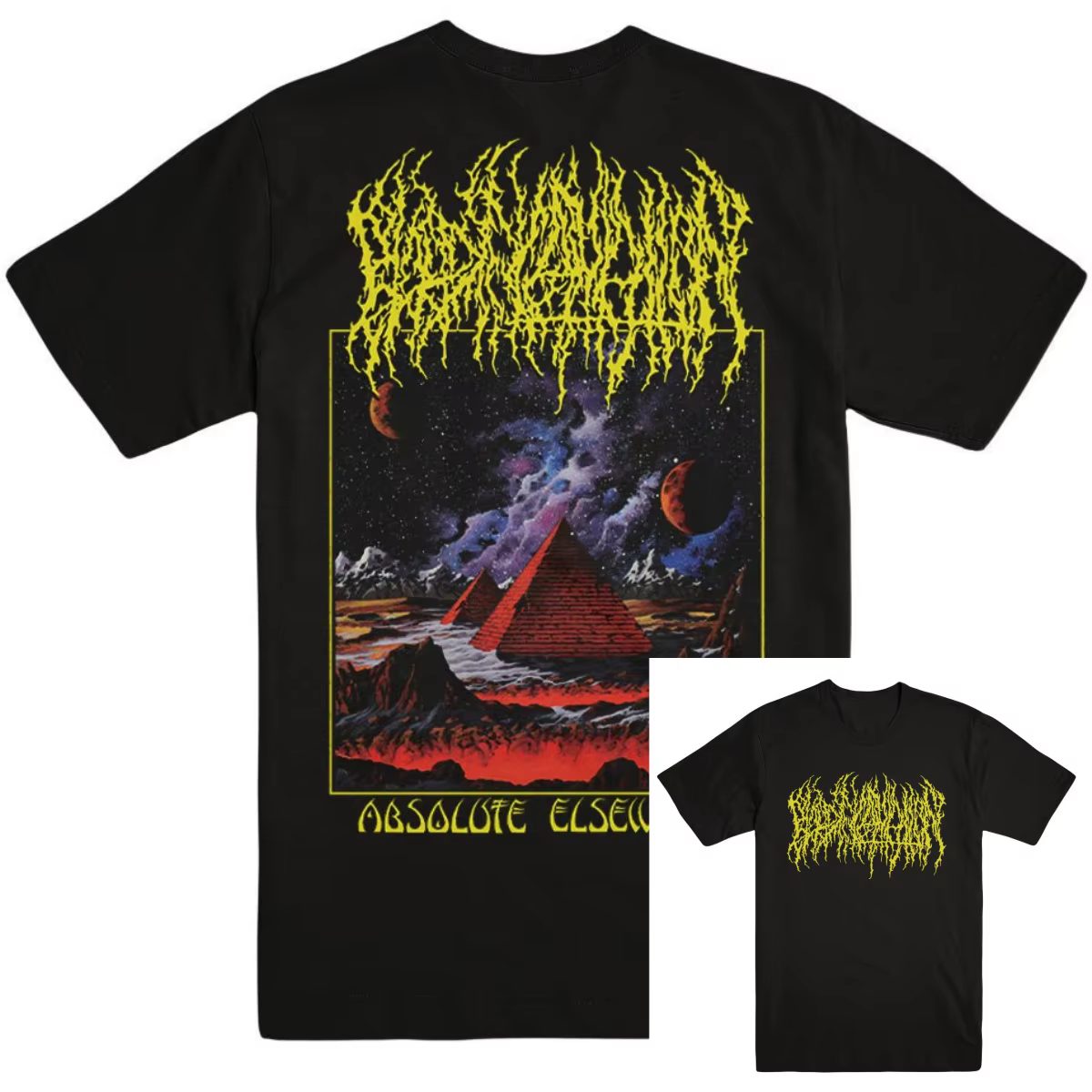 Absolute Elsewhere BLOOD INCANTATION Band T-Shirt en coton avec motif graphique pour hommes et femme