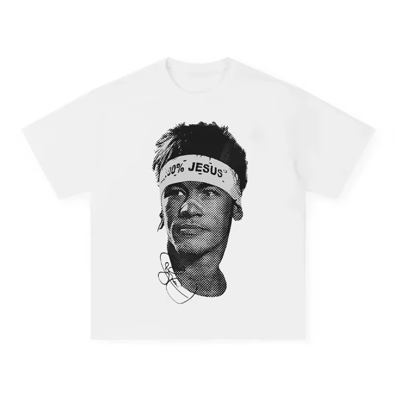 Neymar Football américain étoile imprimé coton à manches courtes T-shirt pour hommes femmes vêtement