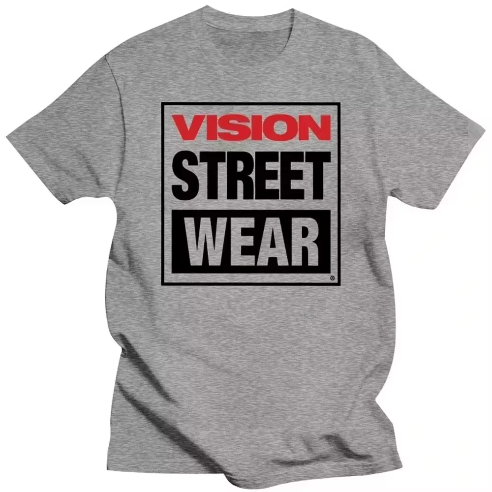 T-shirt en coton unisexe Vision Street Wear, T-shirt vierge vintage d'été ajusté pour hommes