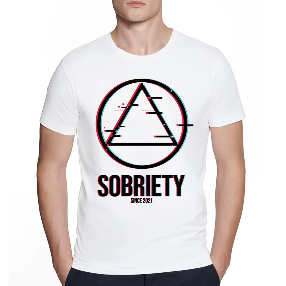 T-shirt classique humoristique et humoristique, avec graphisme alcoolique AA et dessin animé, discre