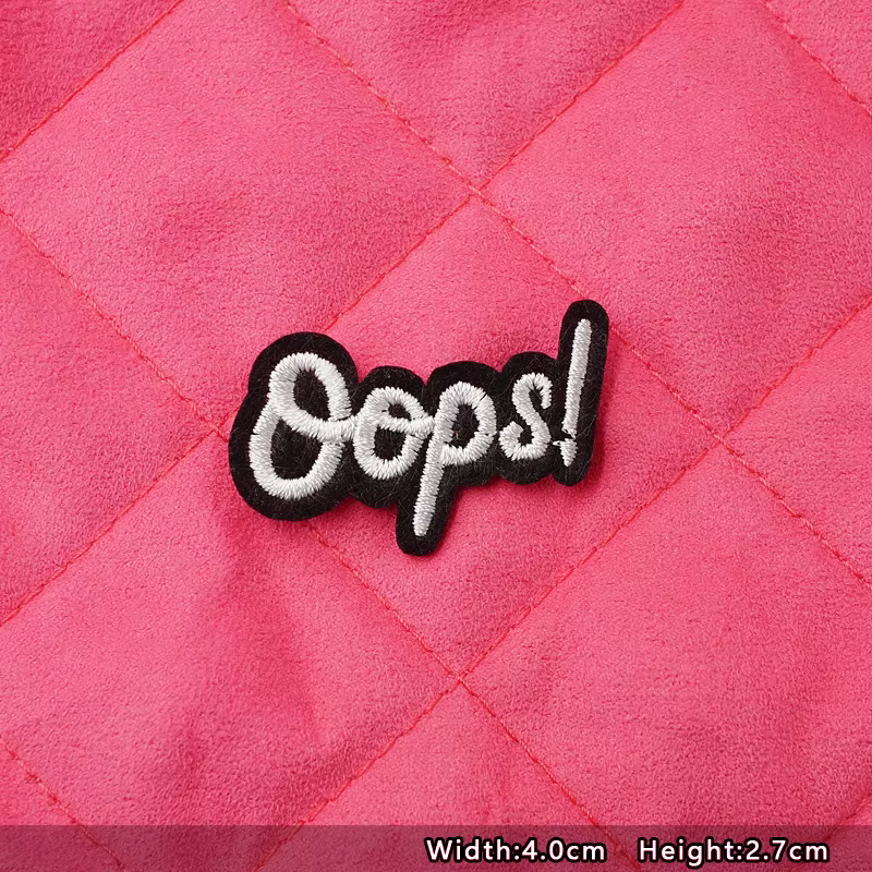 Oups, COOL, oui, fer à repasser sur les patchs, tissu de couture fait à la main, Appliques pour vête