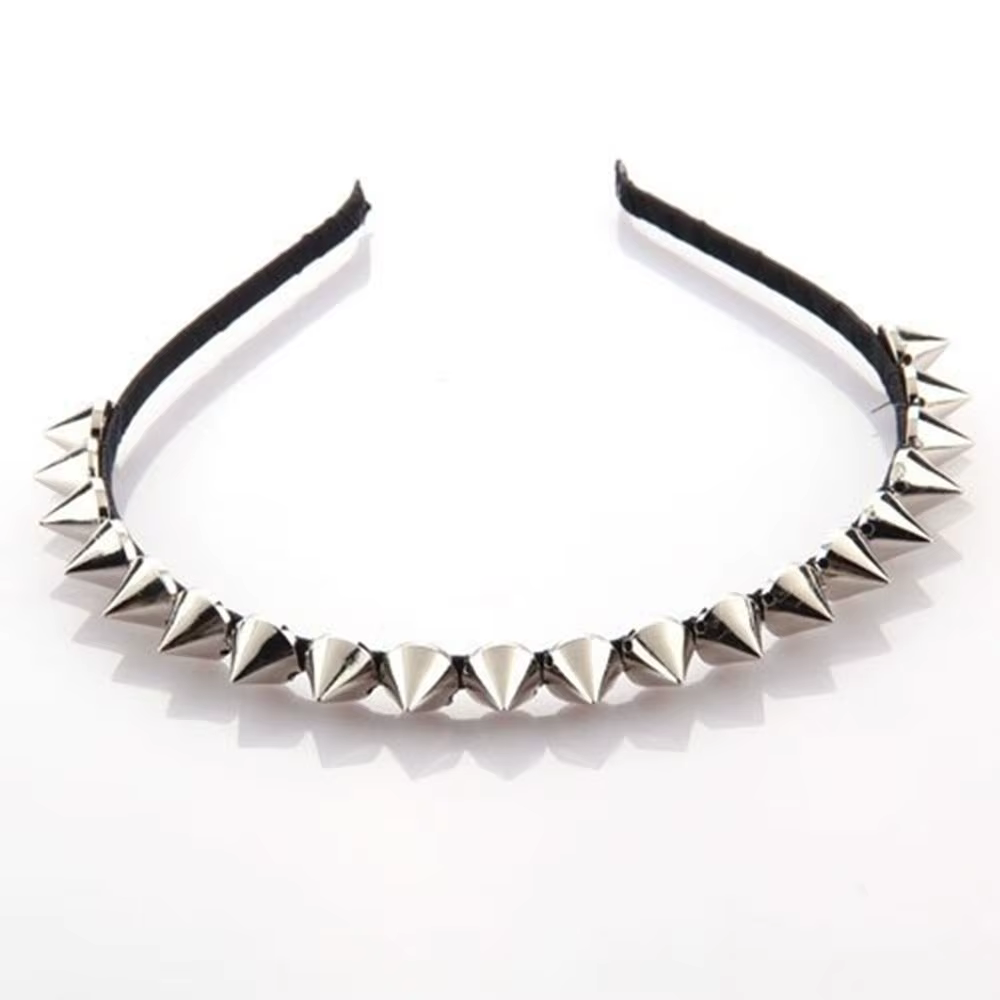 Bandeau de cheveux clouté Rock Spike RiSALE, pince à cheveux, nœud de fête, bande de sauna, bijoux f