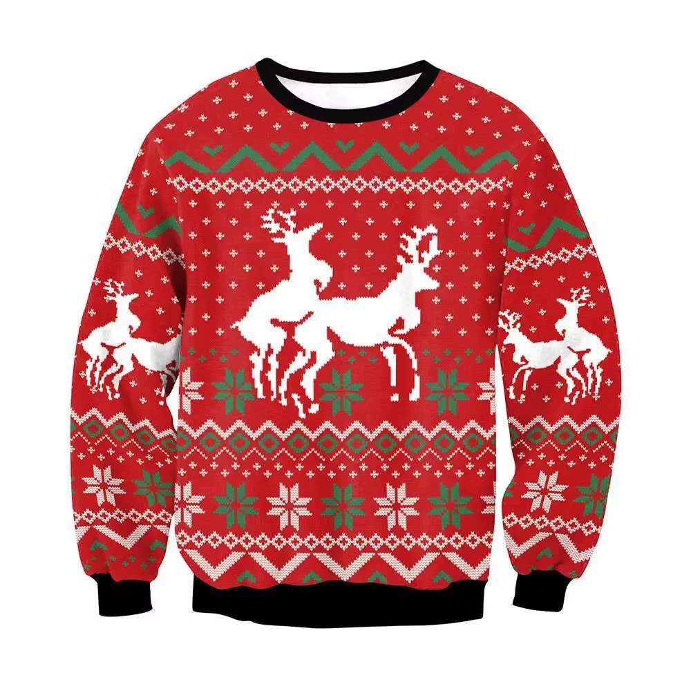Ugly Christmas – pull à manches longues pour hommes et femmes, T-shirt à col rond, vêtements de spor