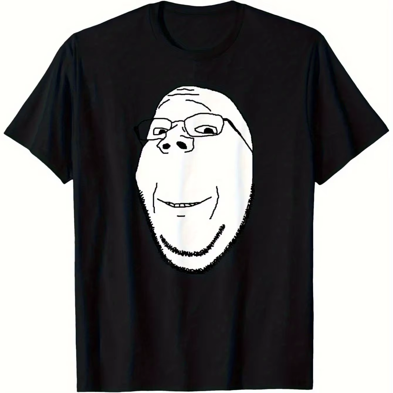 Soyjak Soy Wojak Soyboy Funny Wholesome Gapejak T-Shirt noir à col rond, streetwear décontracté et a