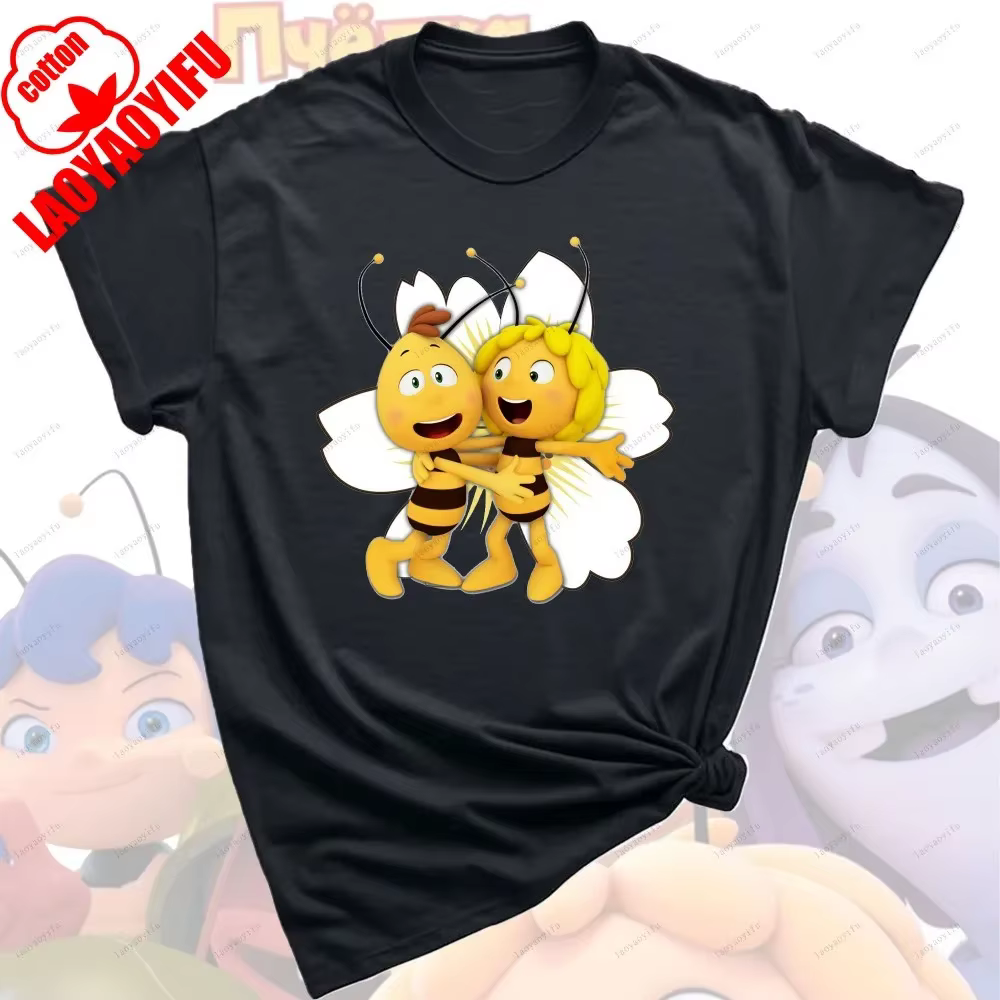 Maya Bee Happy T-Shirt vêtements mignons vêtements de rue Anime T-Shirt haut d'été chemises hommes é