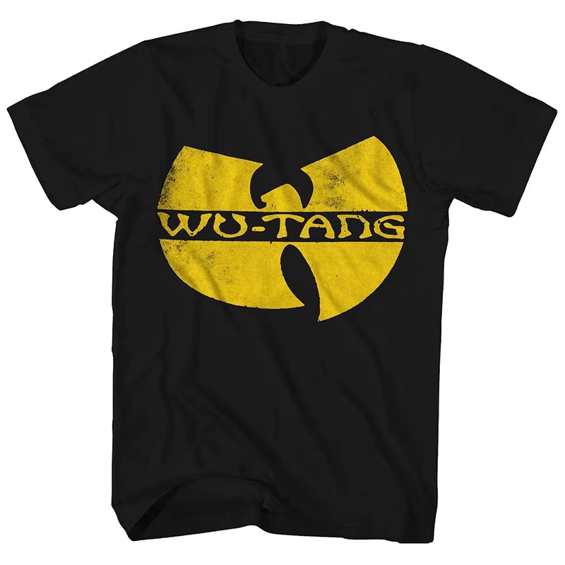 T-Shirt classique jaune du groupe de rap légendaire Wu Tang Band, en coton, avec image graphique, po