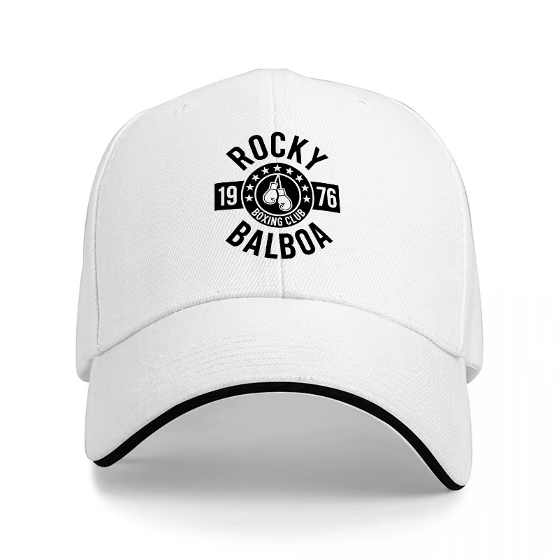 Casquette de baseball classique ROCKY BALBOA 1976, design brodé noir, chapeau de sport, accessoire d