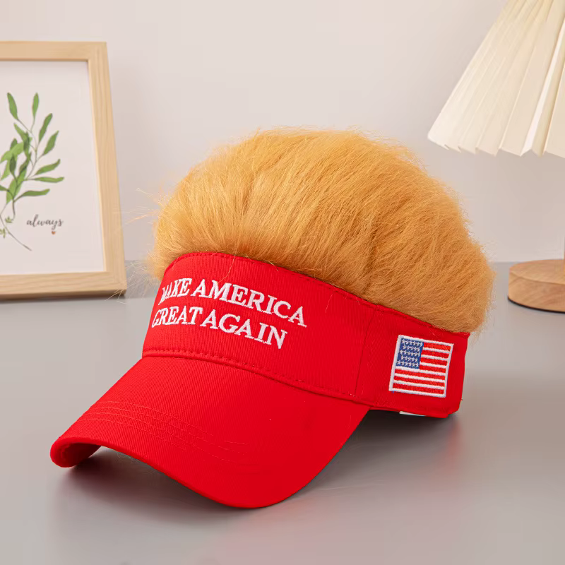 Casquette de baseball brodée rouge à large bord, casquette de perruque, vente chaude, nouveau, 2024