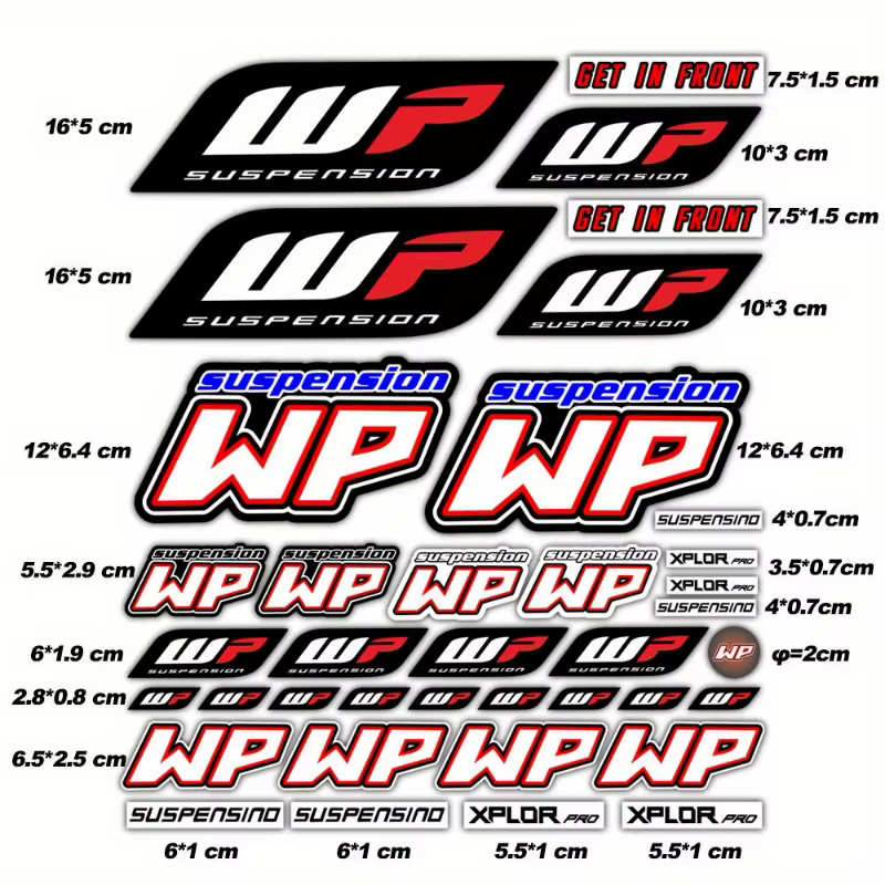 WP Moto autocollant accessoire Laser arc-en-ciel Suspension Modification décoration Moto étanche déc