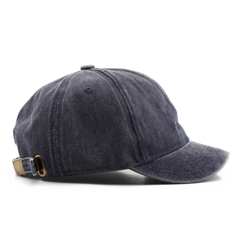 Casquette de baseball rétro à bord court pour hommes et femmes, casquette à visière en coton réglabl
