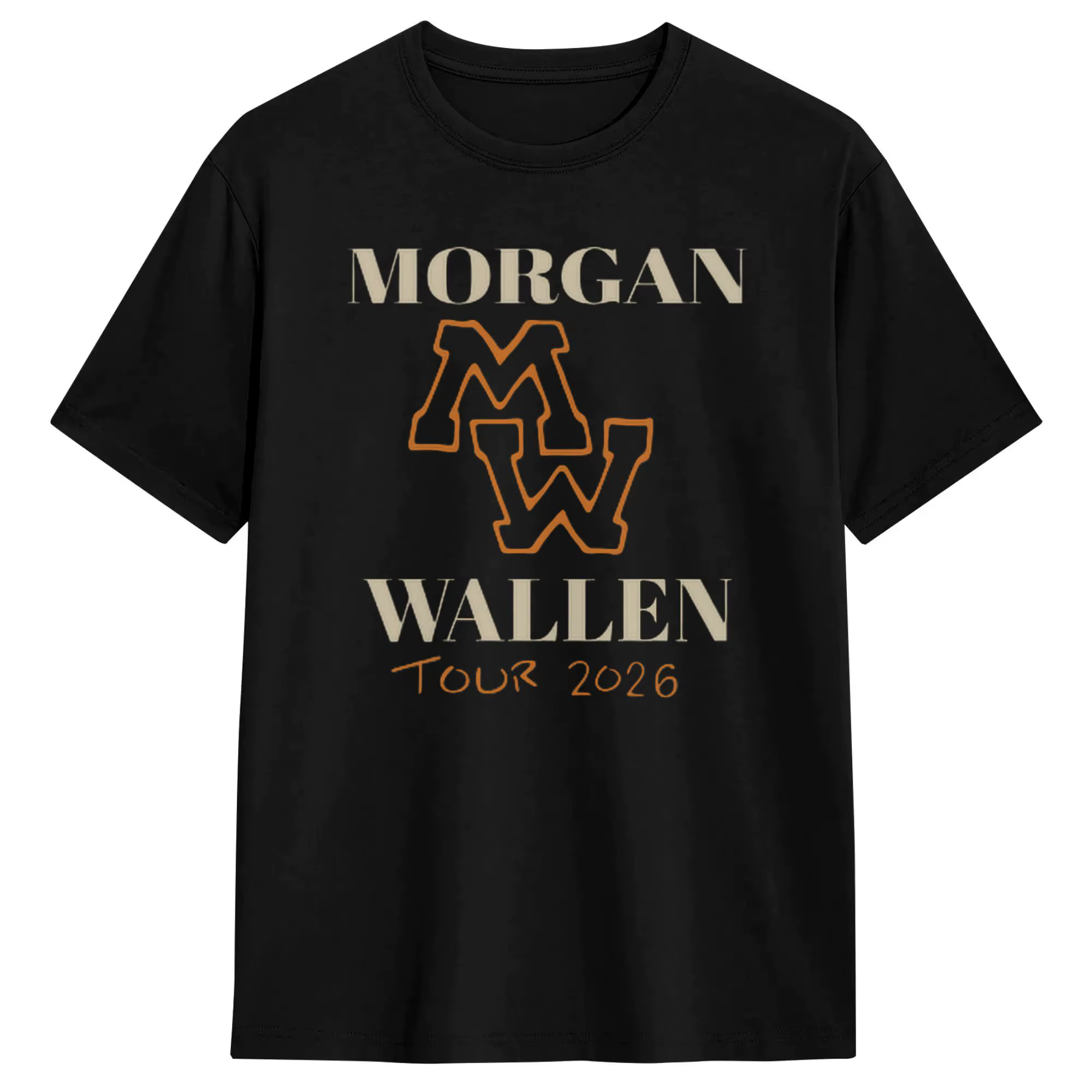 T-shirt Morgan Wallen Tour 2026, 100% coton, pour adultes, tendance, décontracté, à manches courtes,