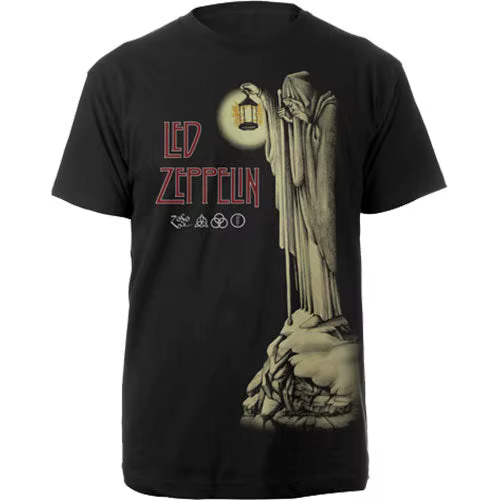 Hermit Led Zeppelin Band T-Shirt en coton avec motif pour hommes et femmes, Streetwear d'été