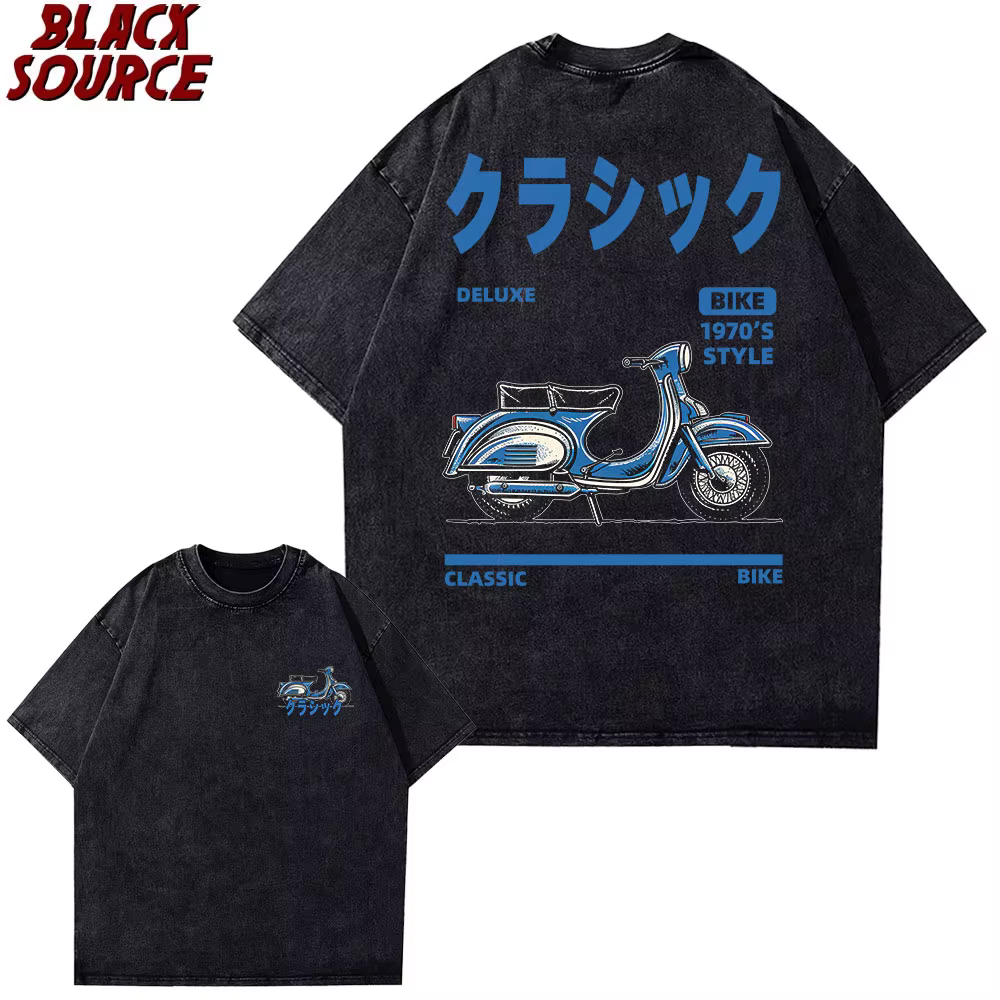 T-shirt de moto pour hommes et femmes, nouveau modèle d'été, logo de voiture, col rond, tendance pun