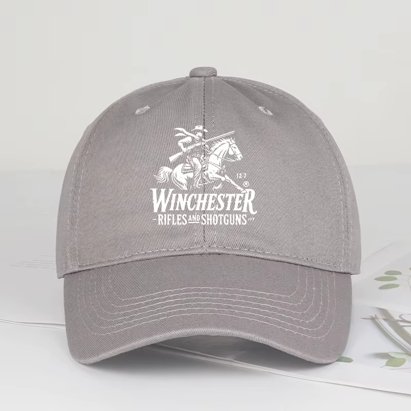 Casquette de baseball souple avec logo Winchester Cowboy imprimé, douce, confortable, respirante, ré