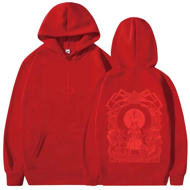 Sweat-shirt à capuche graphique Bloodborne, merchandising cosplay Hunter d'horreur, pull décontracté