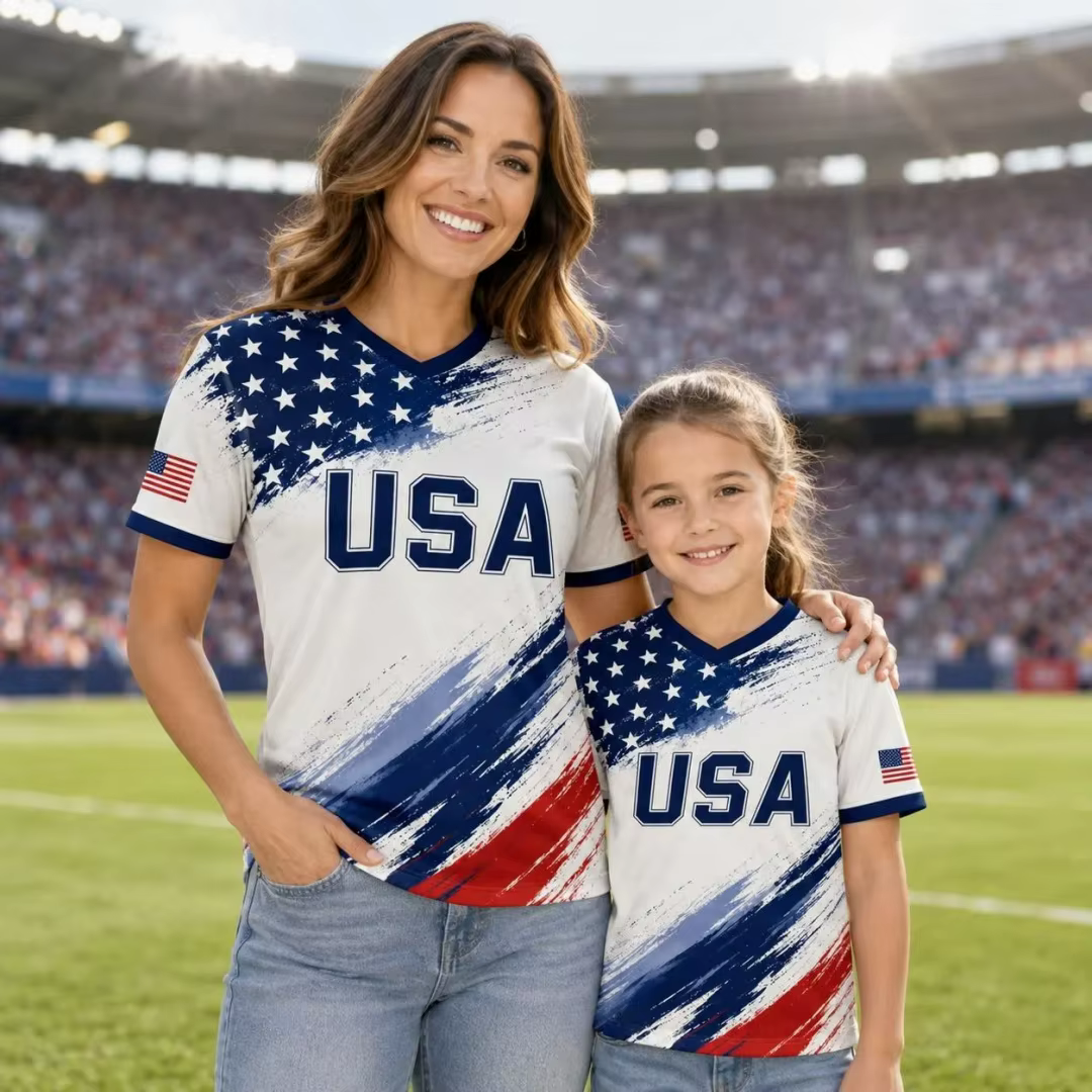 Maillot de football américain 2026 USA – Maillot de supporter drapeau américain – Maillot de footbal