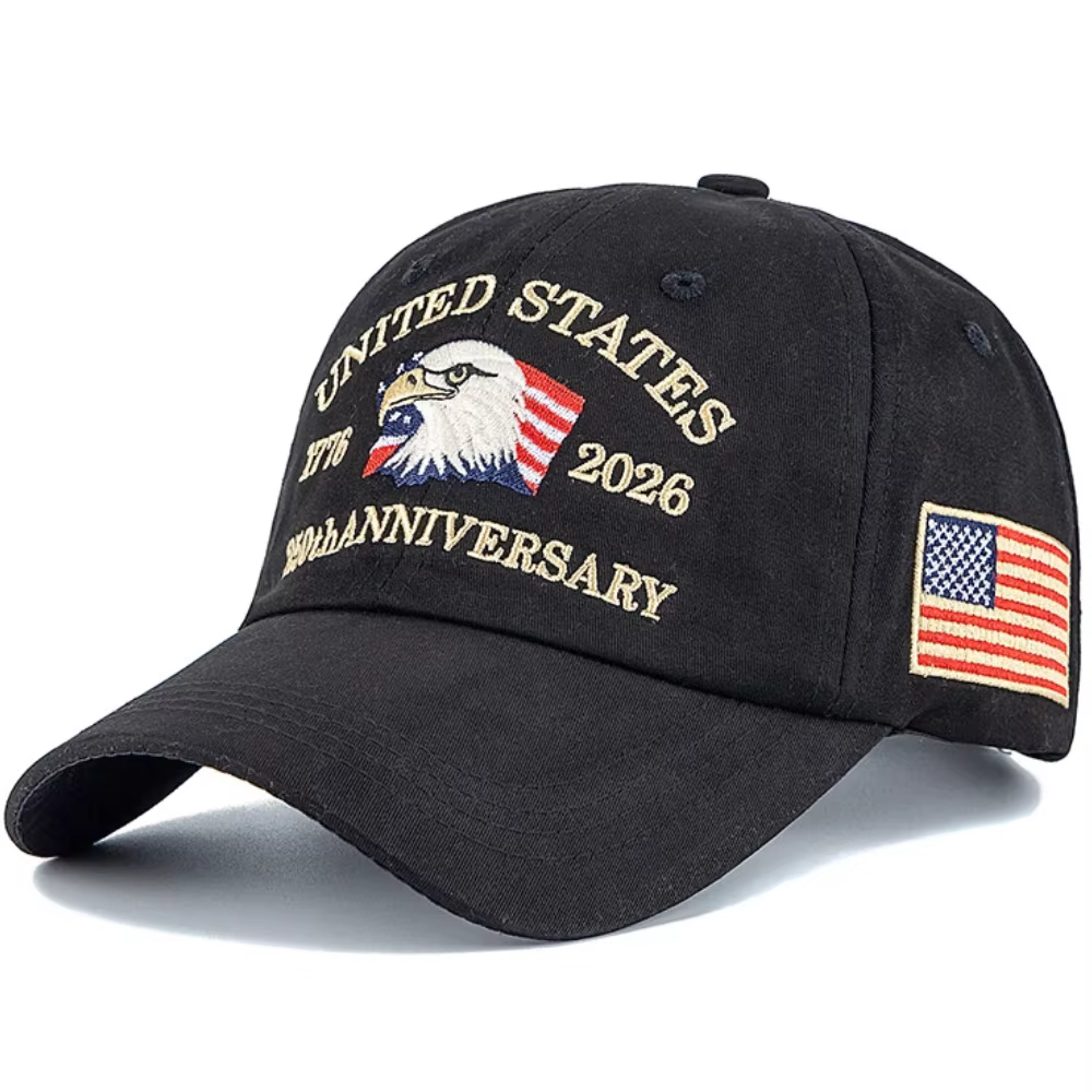 Offre spéciale unisexe casquette de Baseball américain 250th anniversaire 1776-2026 chapeau brodé ca