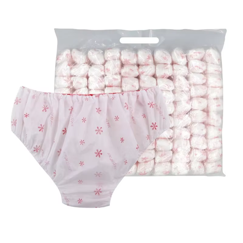 Lot de 100 sous-vêtements jetables non tissés pour femmes, emballage individuel, couches de voyage j