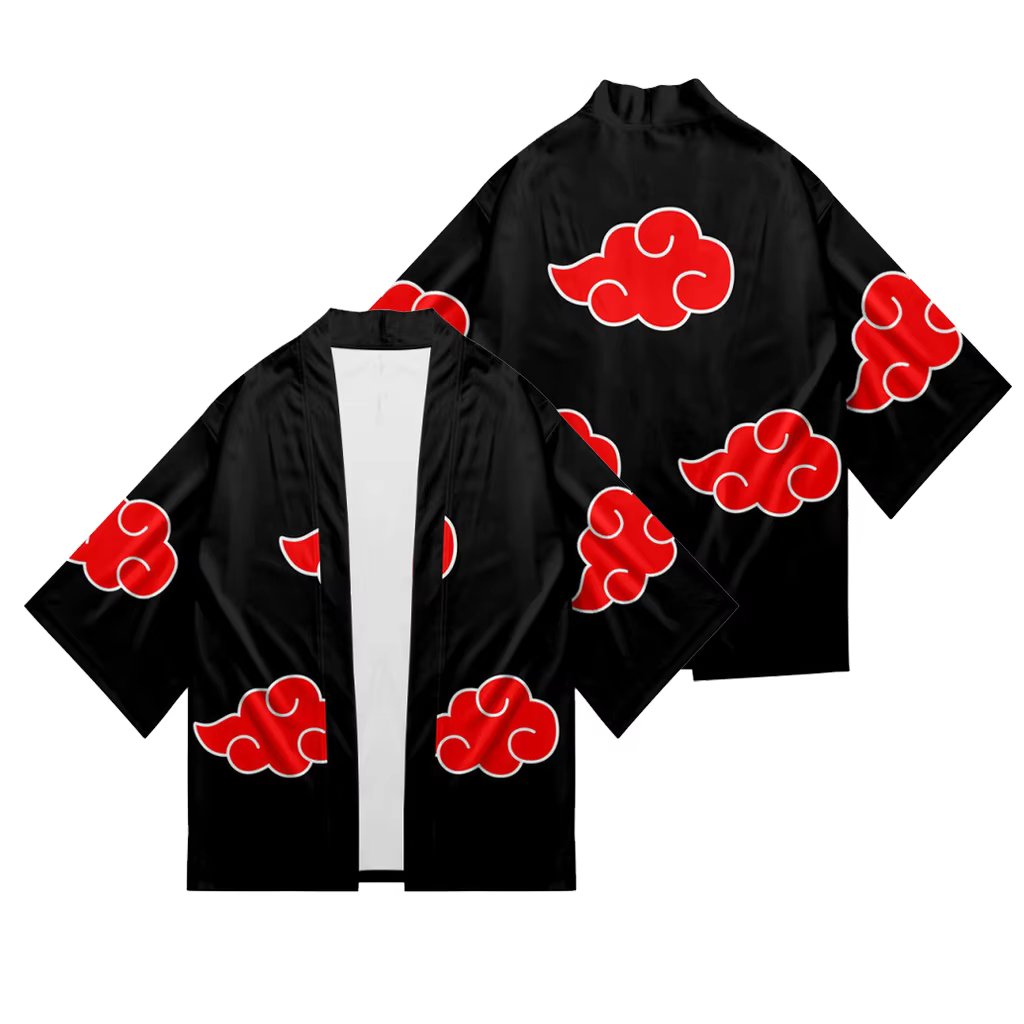 Kimono Naruto Anime Cloud Cosplay Wafuku, impression 3D, Yukata, vêtements pour hommes, cardigan, vê