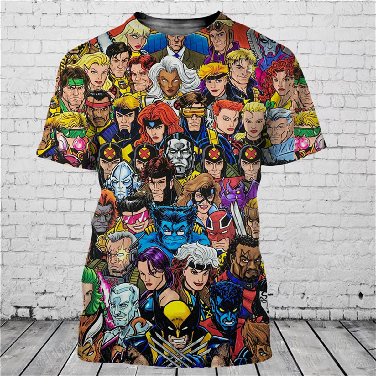 T-shirt 3D à la mode pour hommes, avec personnage de dessin animé populaire imprimé, manches courtes
