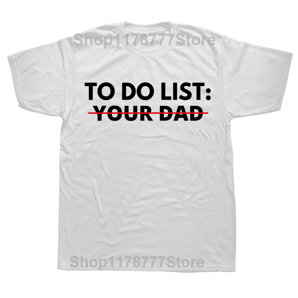 Drôle à faire liste votre papa père papa t-shirts Style d'été graphique coton Streetwear à manches c
