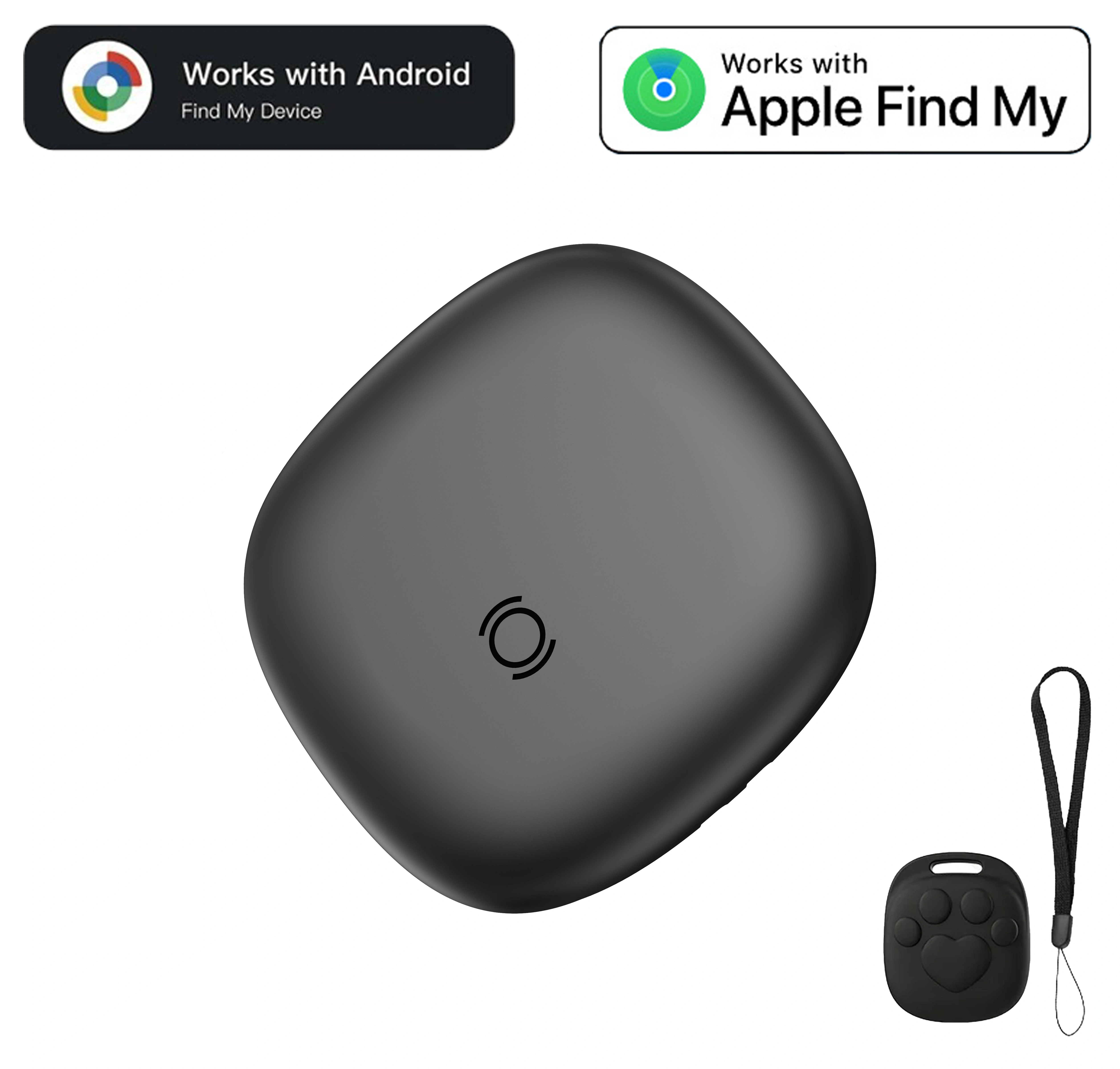 Traceur de localisation AirTag compatible avec Apple Find My et Google Find Hub pour clés, portefeui