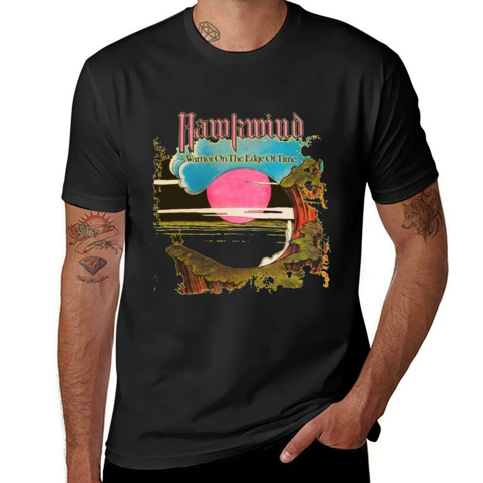 Hawkwind - T-shirt Warriors sur le bord du temps