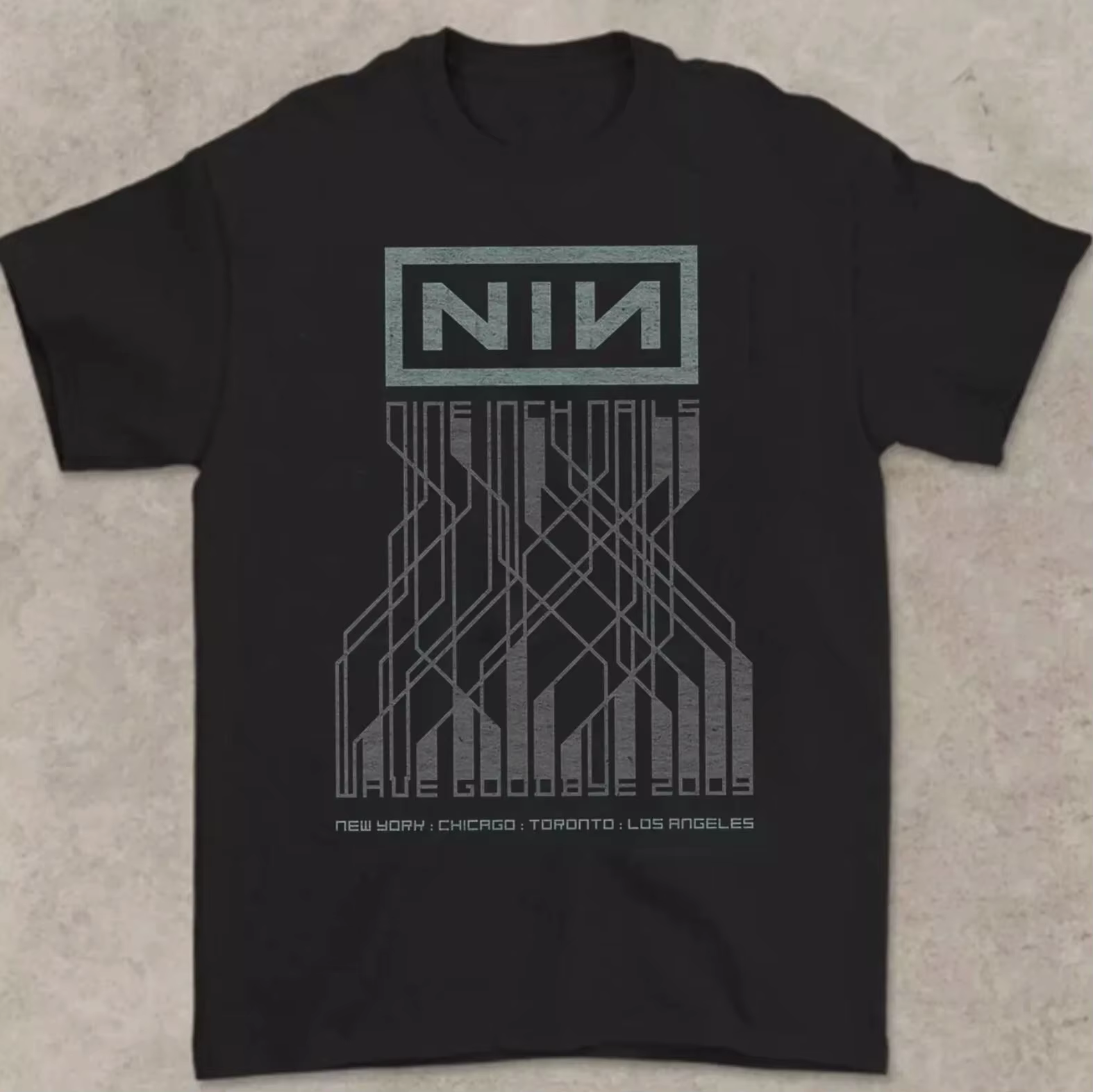 T-shirt vintage pour femmes Summer Nine Inch Nails en coton, streetwear, ample, décontracté, à manch