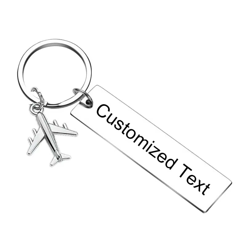 Porte-Clés Personnalisé en Avion, Cadeaux de Pilote, Pendants de Rêves, Cadeaux de Remise de Diplôme