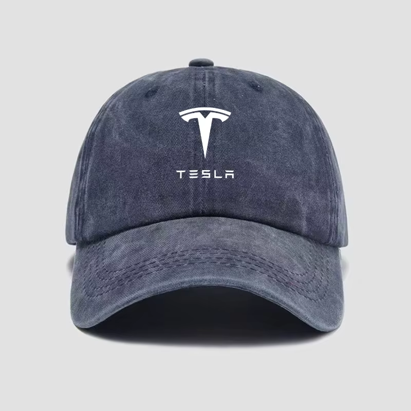 Casquette de Baseball avec Logo de voiture Vintage, casquette de canard Hip Hop réglable pour Tesla 
