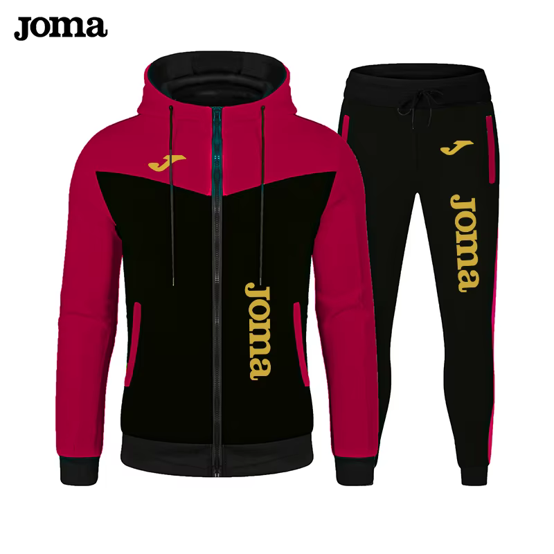 Ensemble pantalon et veste zippée unisexe Joma Trendy Color Block, doux, confortable, décontracté, p