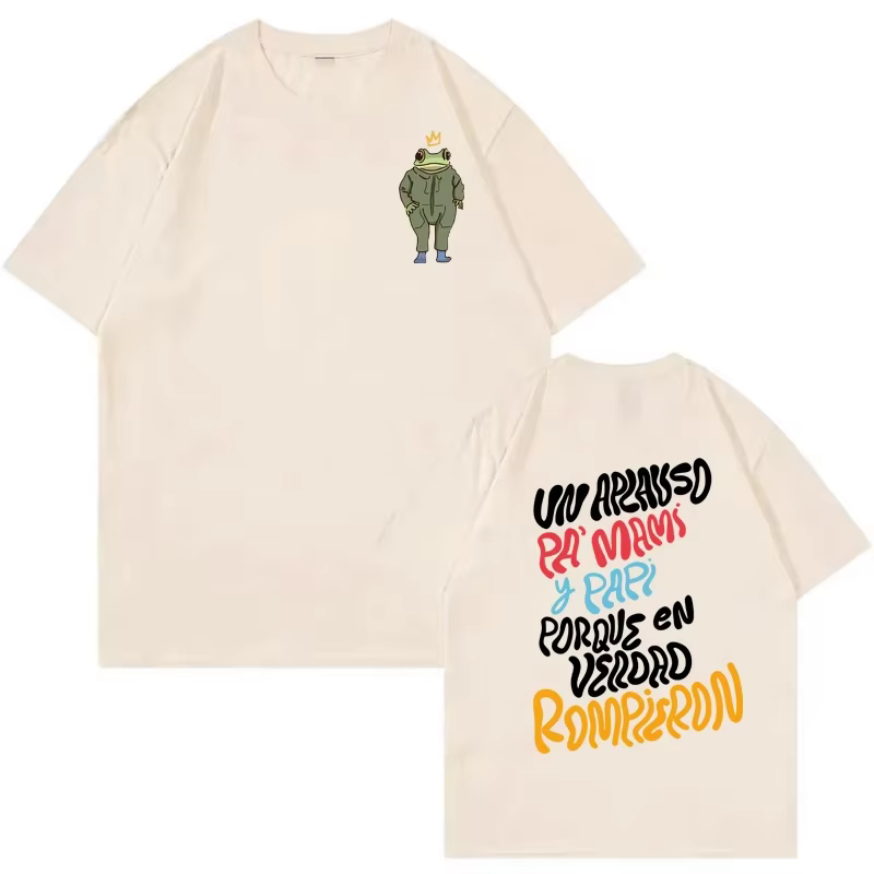 T-shirts imprimés Bad Bunny, vêtements pour hommes, mode décontractée, hauts à manches courtes, femm