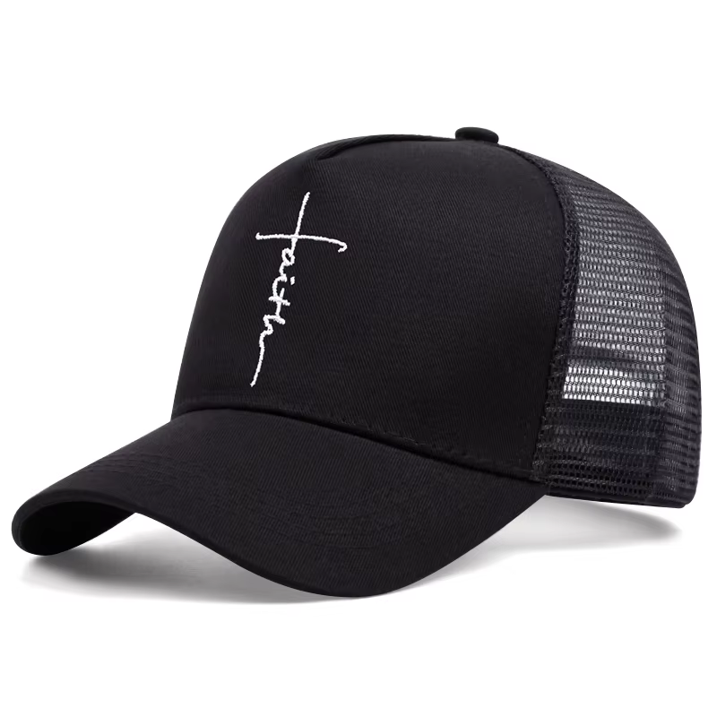 Casquette de baseball brodée personnalisée croisée, Hip hop, en maille, pare-soleil, chapeau de cami