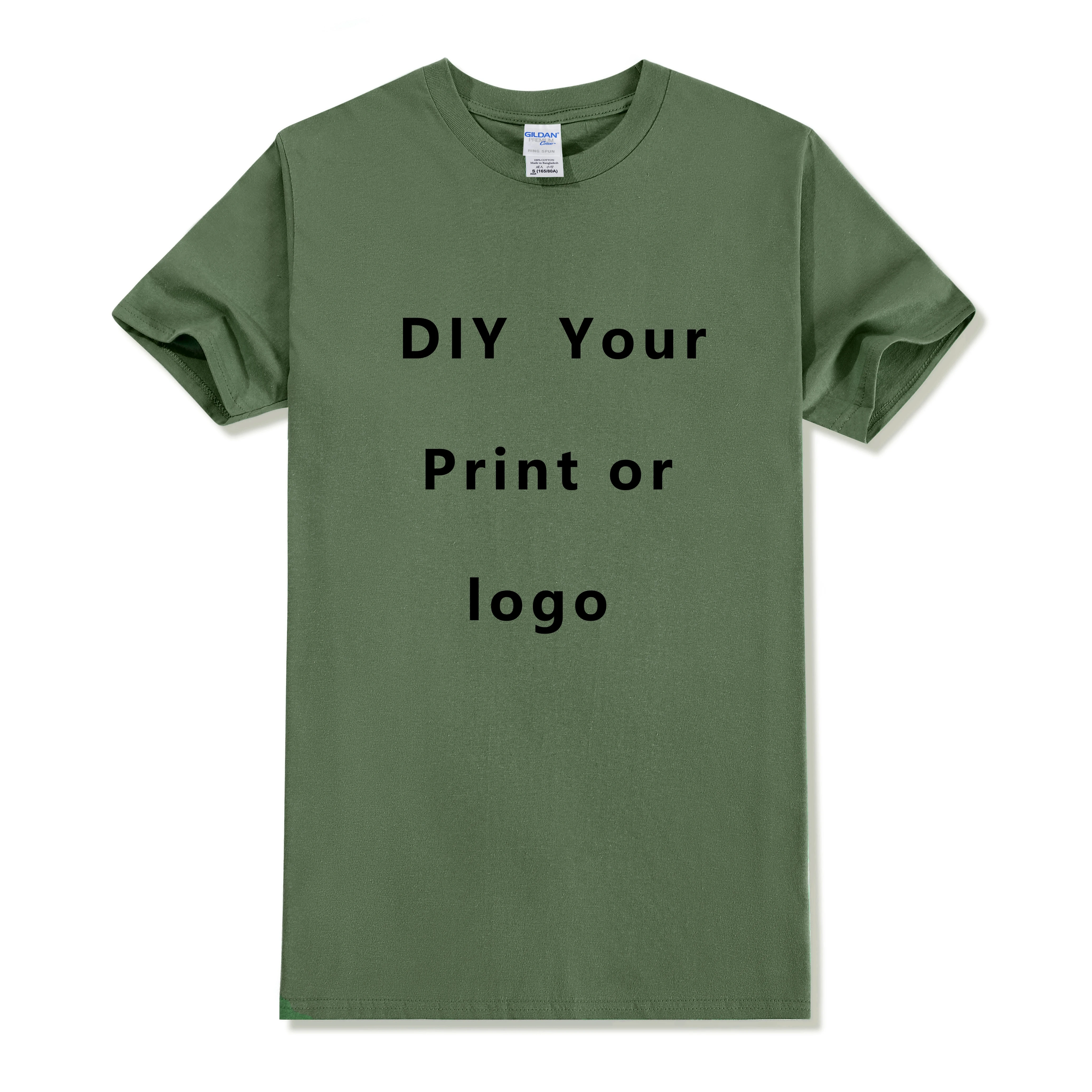 T-shirt Personnalisé 100% Coton pour Homme, Impression Avant et Arrière, Professionnel, Votre Propre