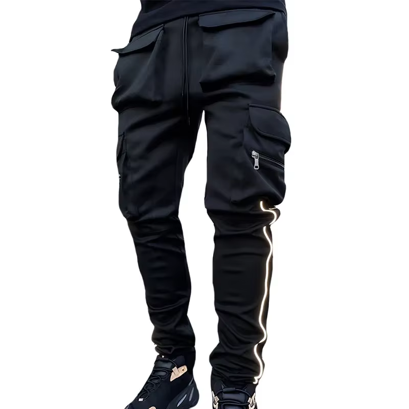 Pantalon de jogging multi-poches pour homme, pantalon de survêtement de sport, jogging décontracté p