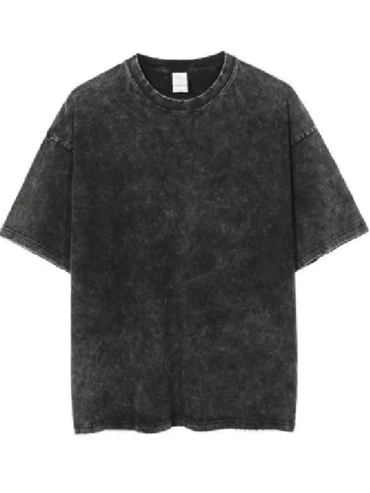 T-shirts Streetwear Vintage Délavés 2026 – Tops Femme Hip Hop Rétro Punk en Coton à Manches Courtes 