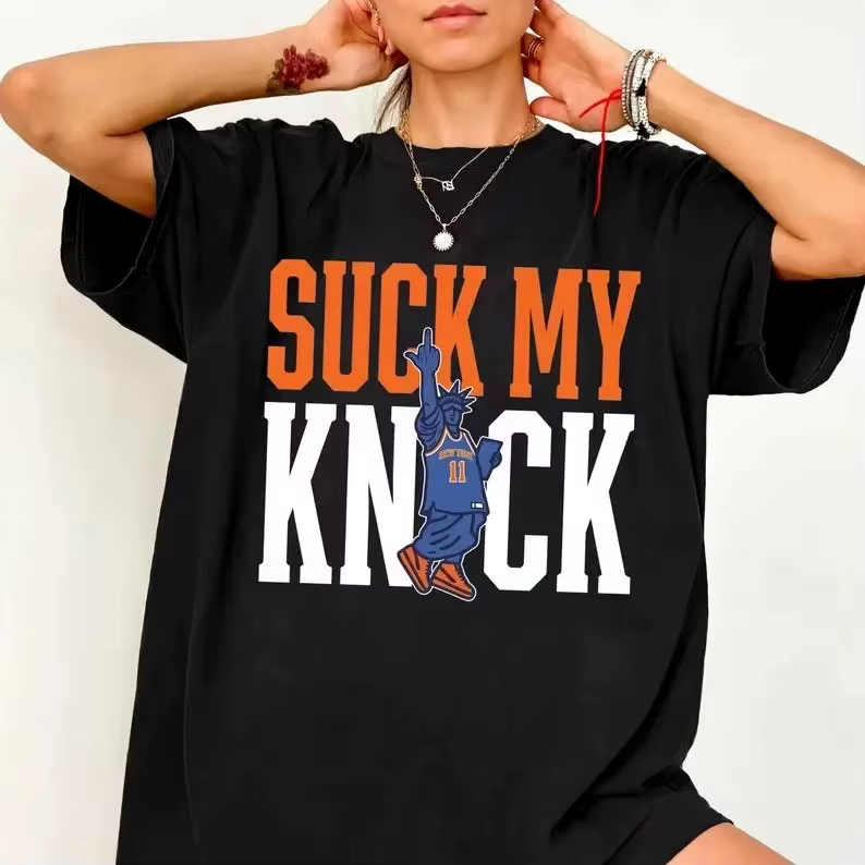 T-shirt unisexe Suck My Knick Creativity Jersey 2026 Nouveau T-shirt en coton tendance Knicks T-shir