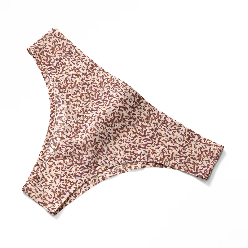 Sous-vêtements sans couture pour femmes, culotte léopard, Lingerie intime confortable, tongs taille 