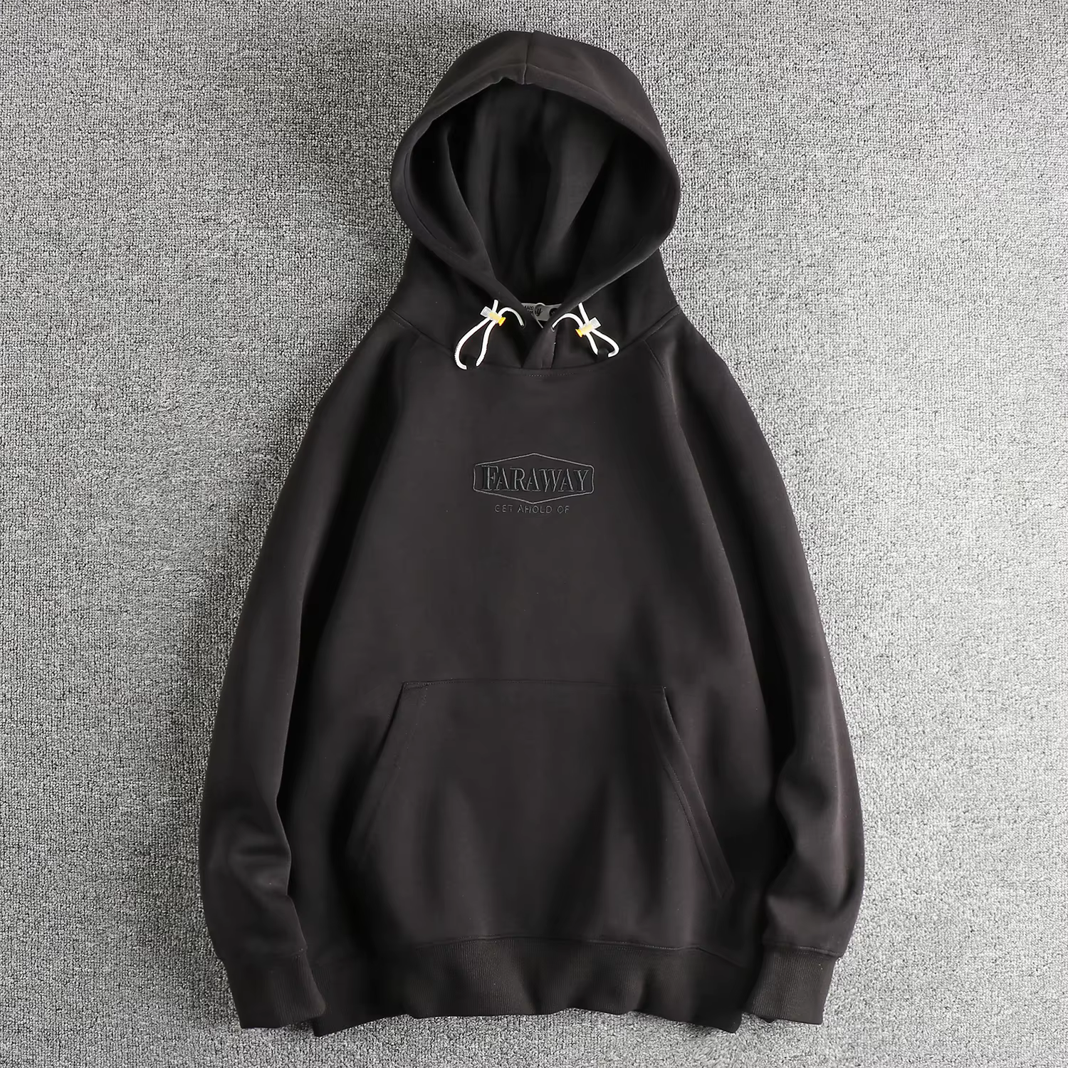 Sweat à capuche en tissu tricoté double face pour hommes, tendance américaine High Street, lettre de